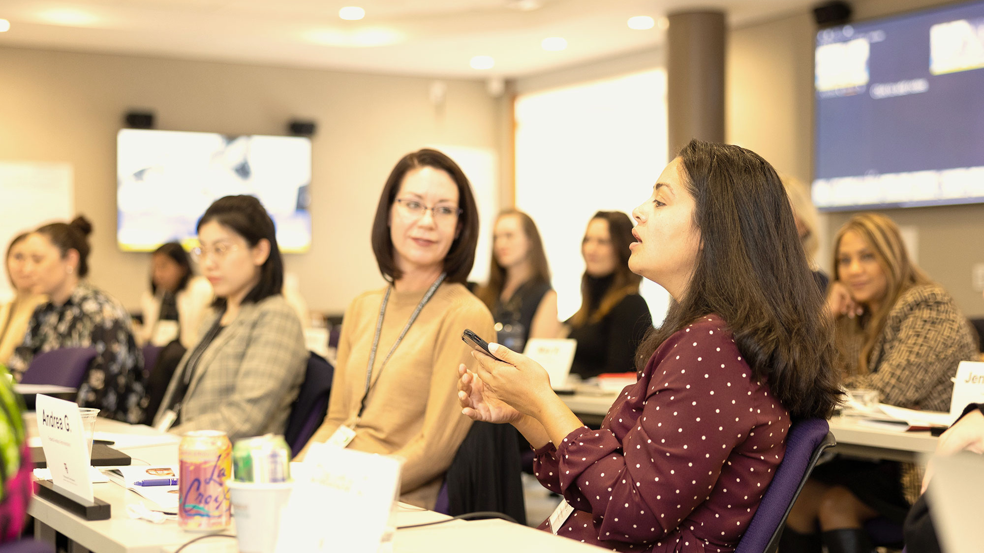 Executive women in a leadership working session